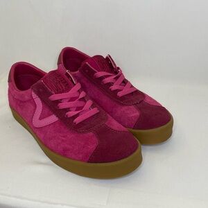 Vans Fuchsia and Burgundy Suede Women's Sneakers
